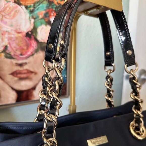 Kate Spade Colorblock Nylon Purse with Patent Leather Trim - EUC - Picture 7 of 9